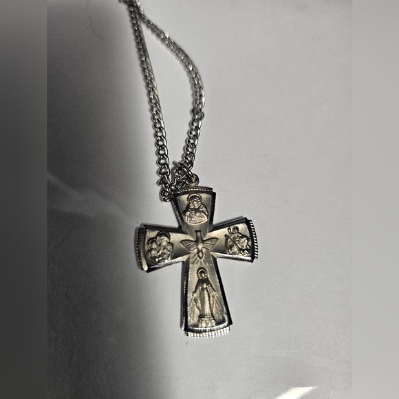 Unique Vintage Silver Chain Necklace Jewelry‎ - Picture 1 of 7